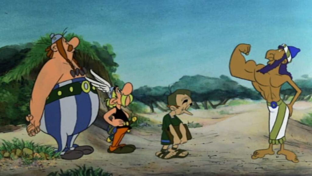 lancé de javelot asterix les 12 travaux