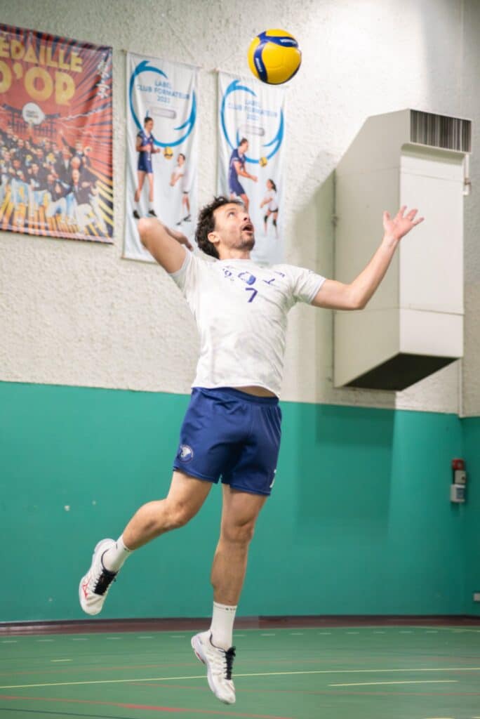 Mathieu en match de volley